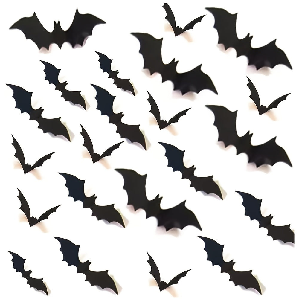 56pcs 3D Bat Sticker Halloween Party Decoration