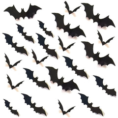 56pcs 3D Bat Sticker Halloween Party Decoration