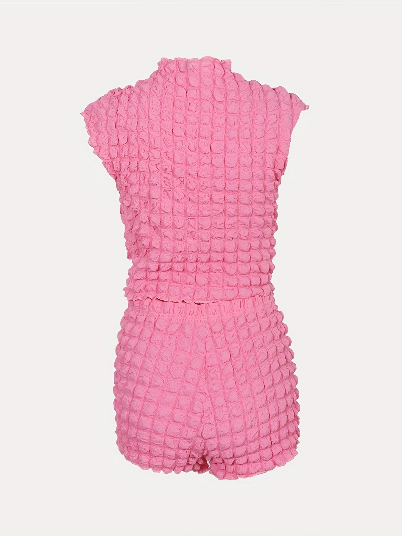 Bubble Yoga Sports Suits Y2K Style Crop Top & Shorts Women's Activewear