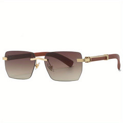 Square Rimless Sunglasses Gradient UV400