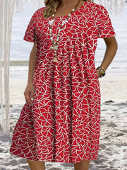 Floral Print Dress with Pockets