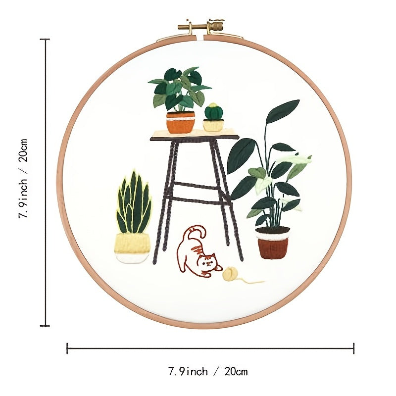 DIY Embroidery Kit Gift for Beginner Framing Tools