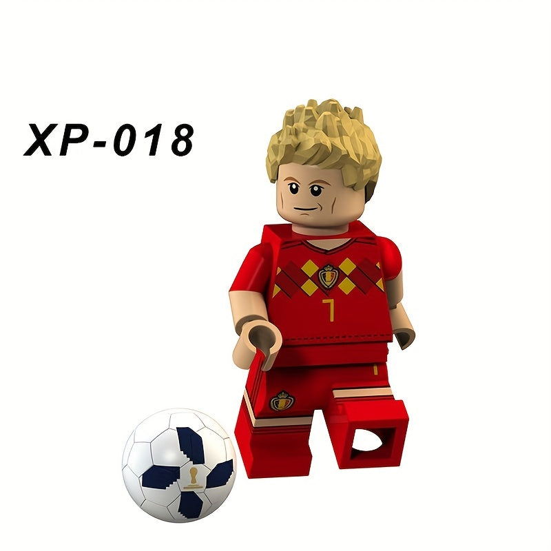 8 Football Stars Minifigures Brick Blocks for Kids