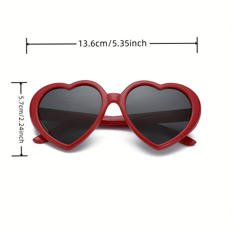 Heart-Shaped Sunglasses UV400 for Women Men