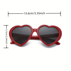 Heart-Shaped Sunglasses UV400 for Women Men