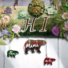 Animal Family Keychain Silicone Molds Set with Key Chain Rings