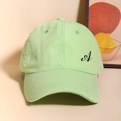 A Embroidery Baseball Cap Green Unisex Dad Hat Adjustable