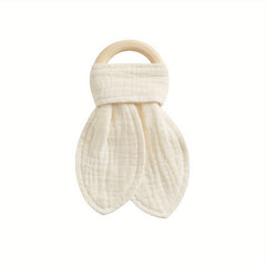 Wooden Teething Ring for Babies 6-12 Months BPA-Free Soothing Toy