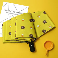 Bear Auto Anti-sun Tri-fold UV Light Curtain Umbrella
