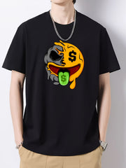 Funny Print Men's Graphic Cotton Crew Neck T shirt