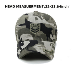 Men's Camo Baseball Cap Embroidered Sun Hat UV Protection Military Cap