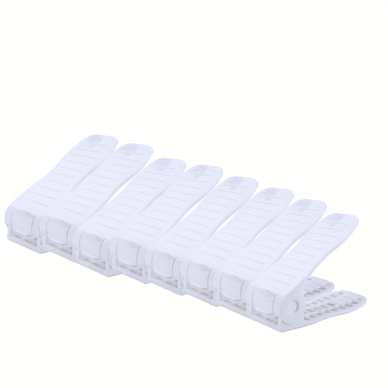 8pcs Pink Adjustable Shoe Racks Household Storage Organizer