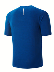 Men's Comfy Sports T-shirt Solid Tee for Fitness Activities