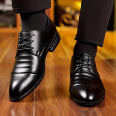 Men's Solid Lace up Rubber Sole Anti skid Oxford Shoes