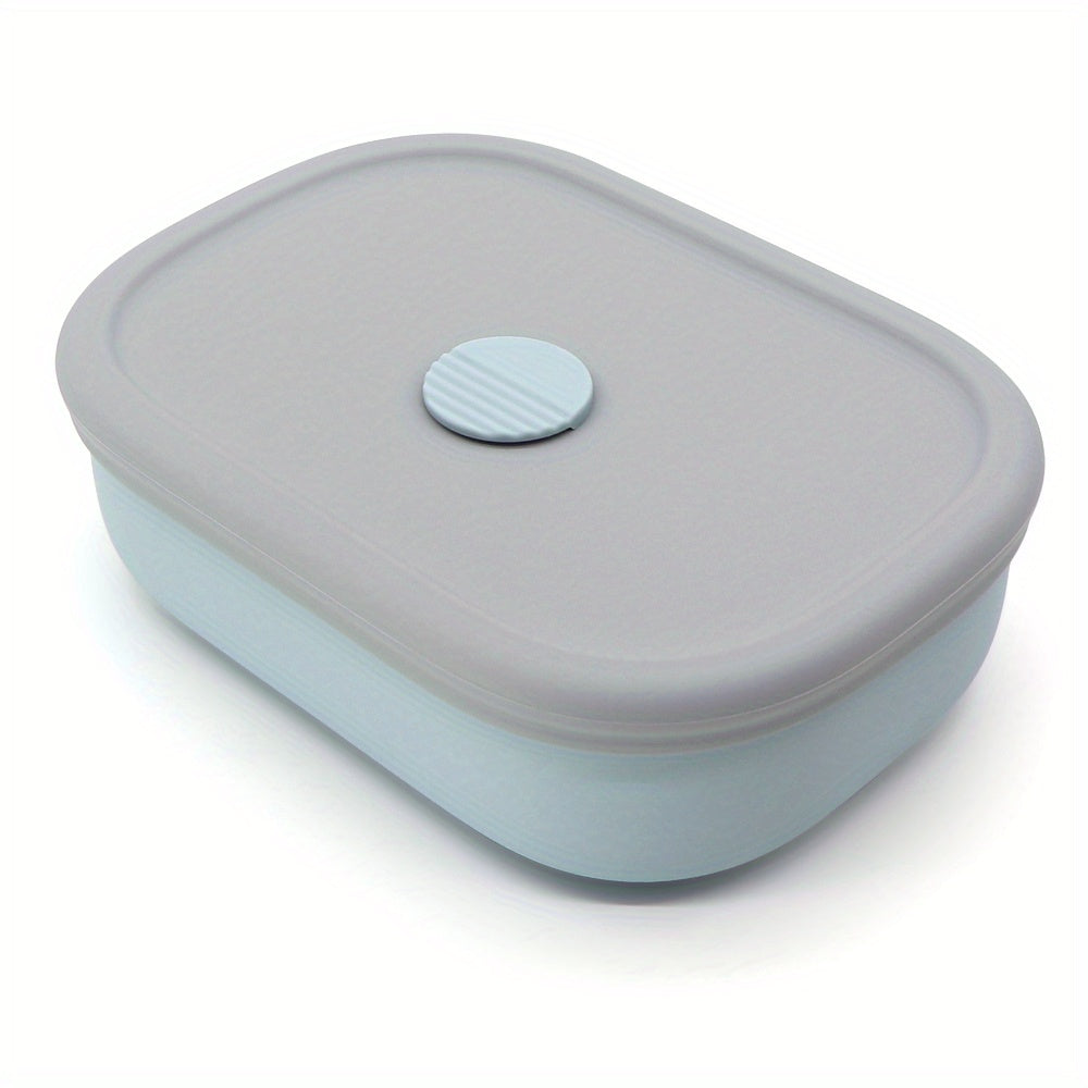BPA Silicone Lunch Box 4 Compartments Reusable Bento Box Kids Adults