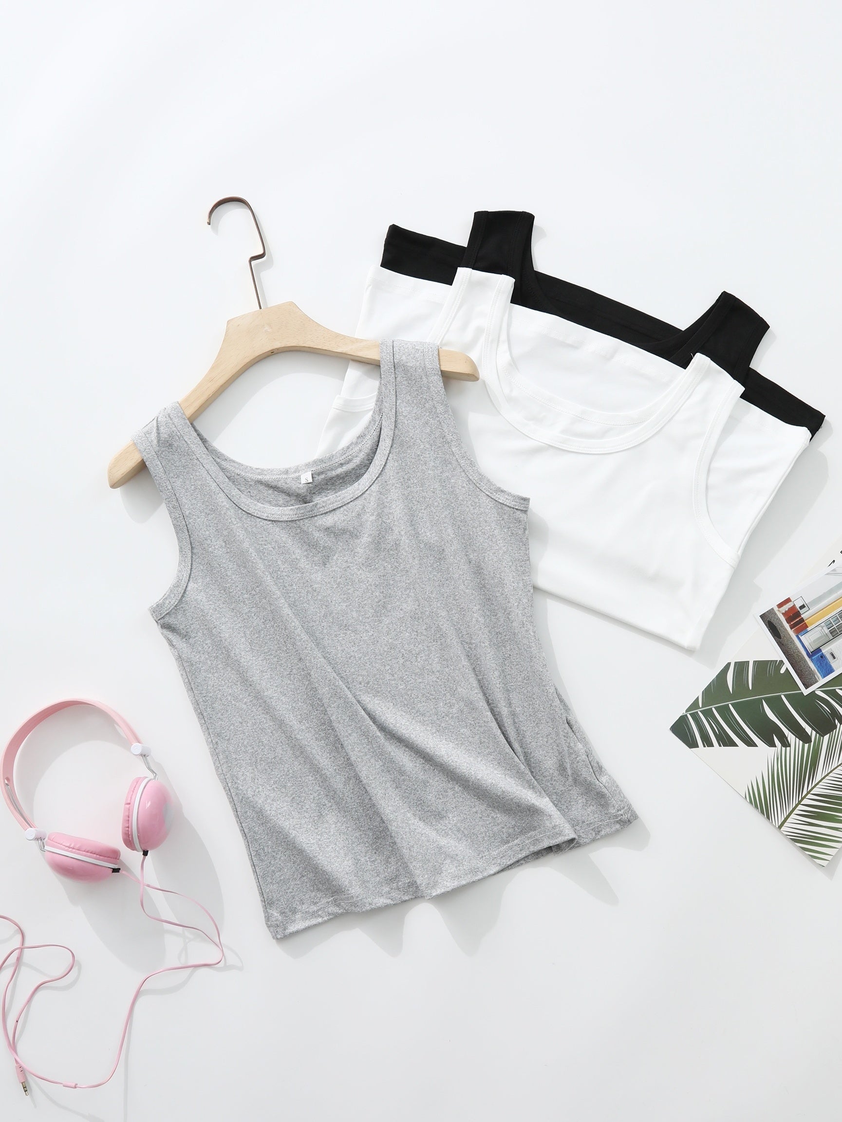3-Pack Women's Solid Tank Sleep Tops