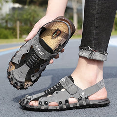 Men's Closed Toe Sandals Non Slip Outdoor Hiking Trekking Beach Shoes