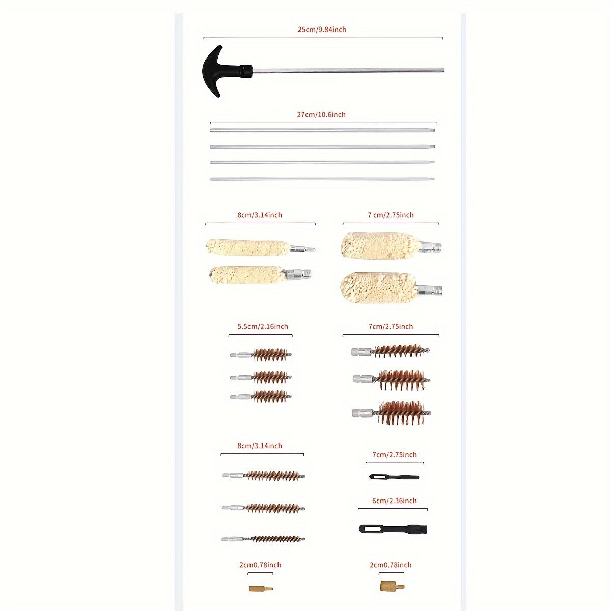 24pcs Heavy Duty Cleaning Kit Brush Tool Aluminum Alloy Cleaning