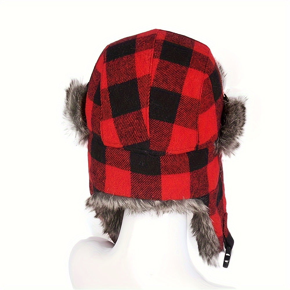 Plush Trapper Hat for Men and Women Winter Outdoor Ski Hat