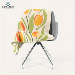 Tulip Floral Print Flannel Blanket Soft Warm Winter Throw