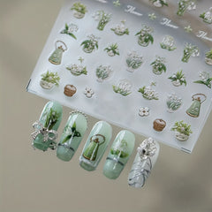 3D Art Stickers Embossed Nail Art Decoration Stickers