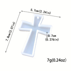 Cross Key Chain Silicone Mold Resin Pendant Drop Glue Mold