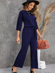 Casual Dolman Sleeve Wide Leg Jumpsuit