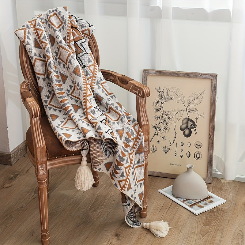 Bohemian Knit Blanket Sofa Cover Air Conditioning Blanket Baby Blanket