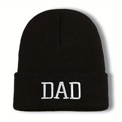 DAD Embroidered Knitted Hat Winter Warm Hip Hop Beanie Hat