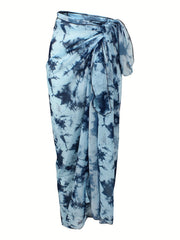 Tie Dye Sarong Cover Up Soft Chiffon Beach Cover Up Women's Swimwear