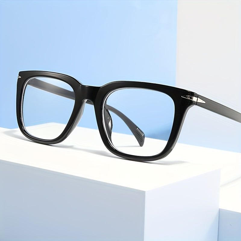 Square Anti Light Glasses Clear Lens for Women Men Teens