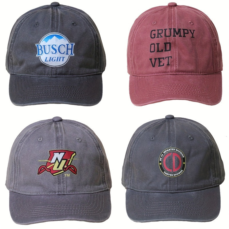 Hip Hop Baseball Cap Distressed Unisex Cotton Dad Hat Lightweight