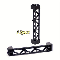 12pcs Mixed ABS Support Column Brackets for DIY Building Blocks