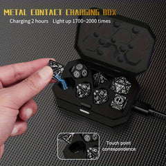 7pcs Rechargeable LED Dice Set Warm Breathing Light Board Game