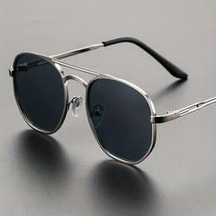 Men's Vintage Double Beam Sunglasses UV Protection