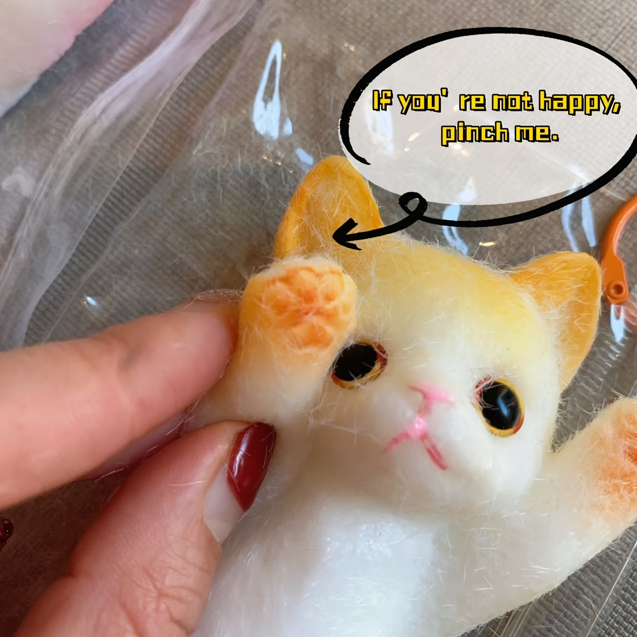 Soft Rubber Kitten Squeeze Toy Plush Action Toy Ages 3+