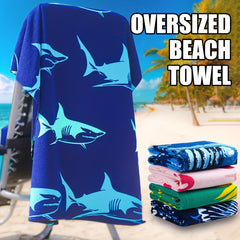 Oversized Printed Beach Towel Quick Drying Lightweight Mat For Vacation Travel