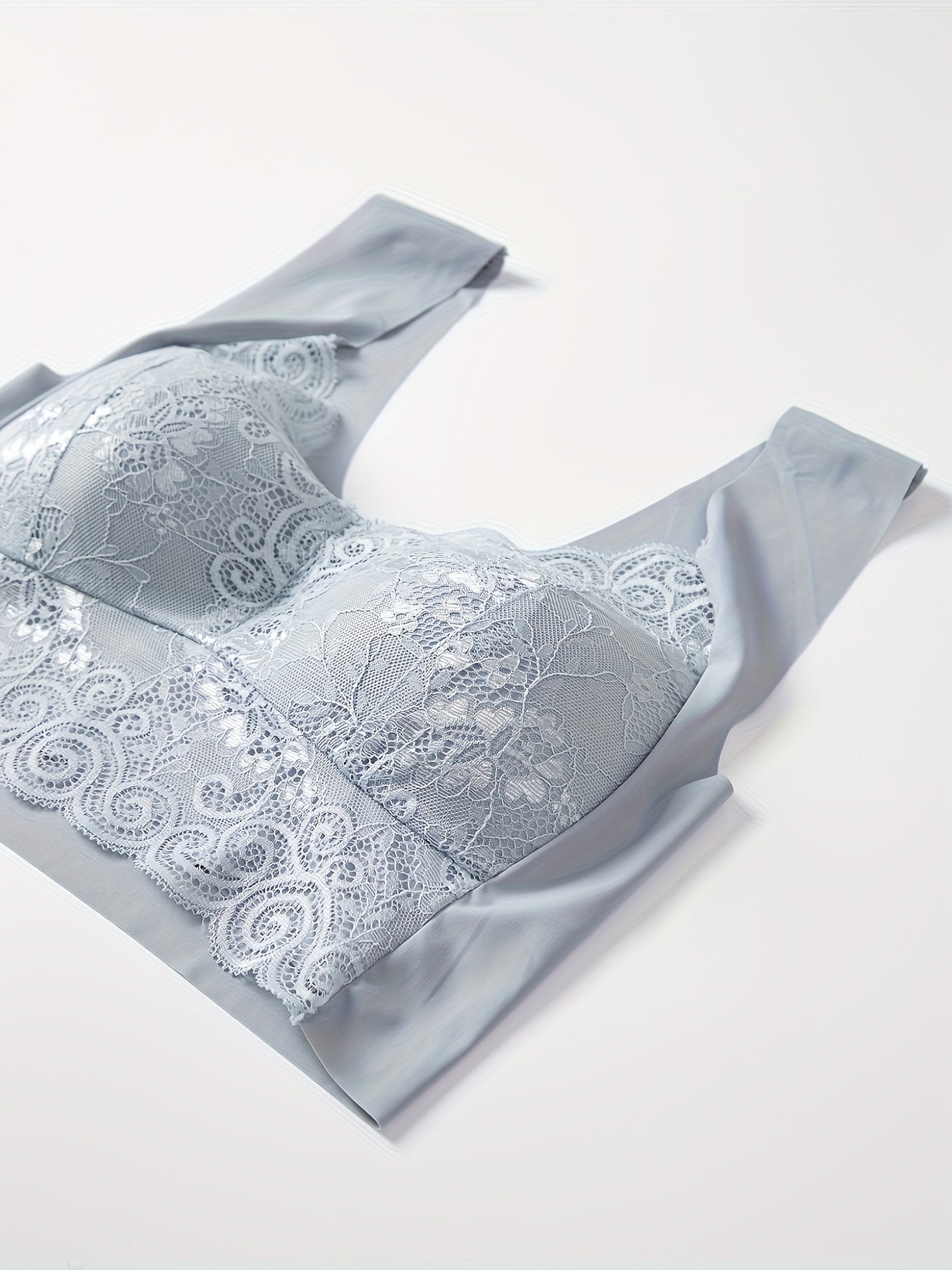 5pcs Lace Wireless Full Coverage Bras Women's Lingerie