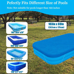 Rectangle Pool Cover for Inflatable Swimming Pool