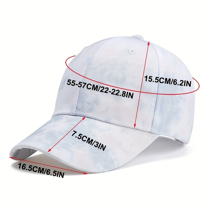 Tie Dye Gradient Multicolor Baseball Cap Men Cotton Outdoor Summer Sun Dad Hat