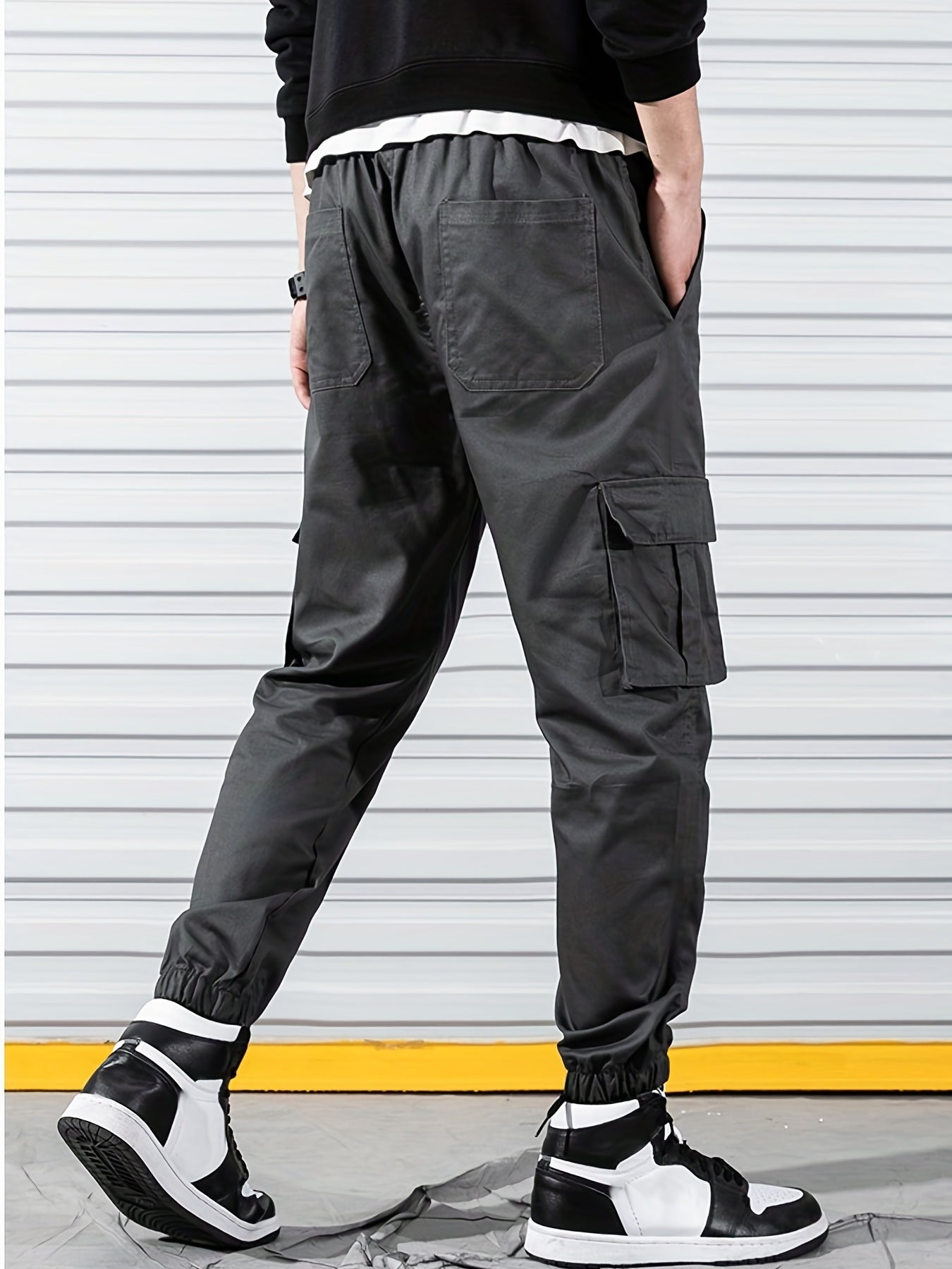 Flap Pockets Cargo Pants Men's Techwear Joggers
