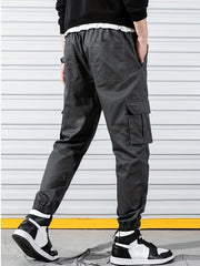 Flap Pockets Cargo Pants Men's Techwear Joggers