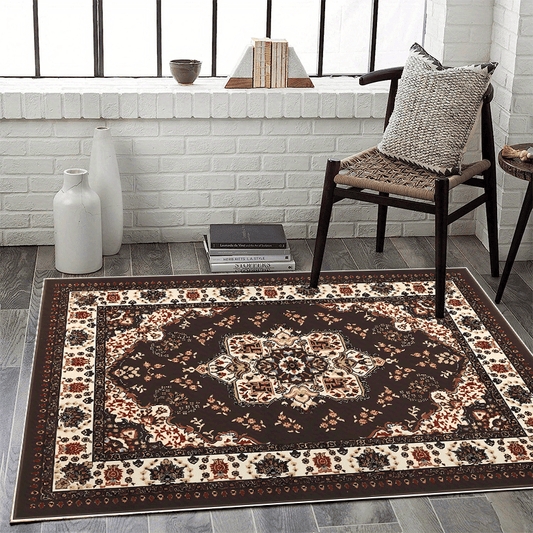 Vintage Boho Area Rug Oriental Traditional Non Skid Indoor Carpet