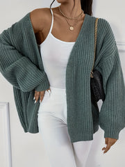 Open Front Loose Long Sleeve Cardigan for Women