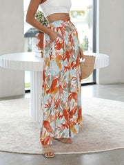 Floral Wide Leg Pants Casual Loose Spring Summer Women's Clothing