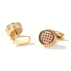 Men's Striped Shirt Cufflinks Set