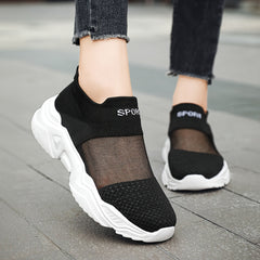Mesh Slip-On Running Shoes Lightweight Breathable Comfy Women's Sneakers