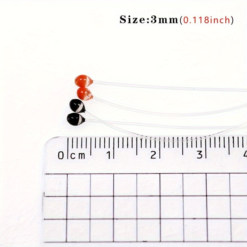 20pcs DIY Bionic Eye Fly Hook Binding Materials 2mm 3mm Fly Fishing Tying