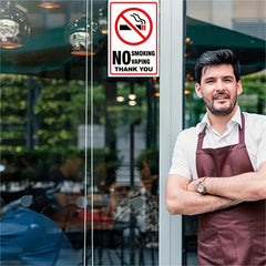 5pcs No Smoking Stickers Signs Weatherproof Scratch Resistant