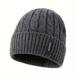 Letter Knitted Beanie Hat Outdoor Cycling Pullover Hat
